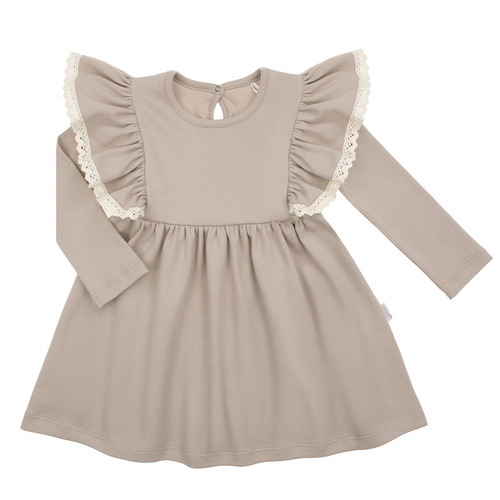 212169 Tola sukienka dziewczęca Nicol – bawełna 100%, długi rękaw, falbanki, polska produkcja