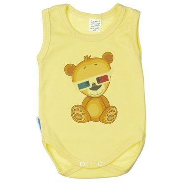 Miś body niemowlęce ramiączkach Martex żółty