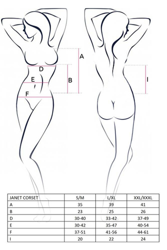 Janet Corset gorset damski Passion biały