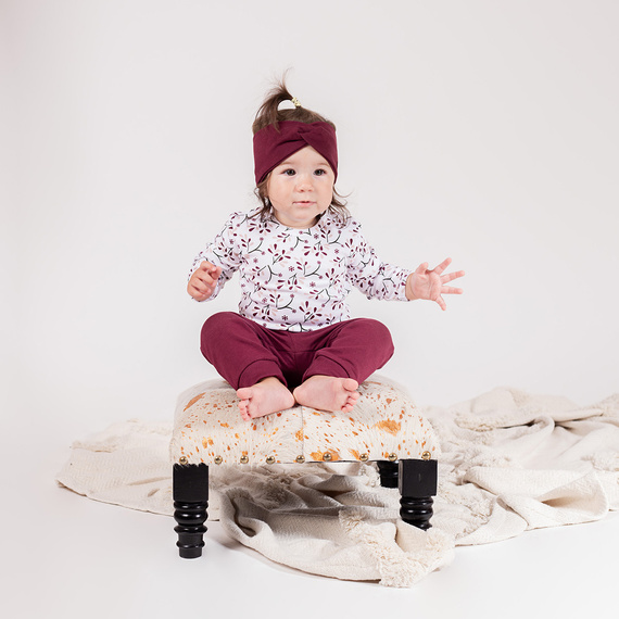 217274 Alisa Spodnie dresowe Nicol – bawełna, burgund