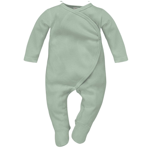 Lovely Day Pajac niemowlęcy Pinokio - zielony prążek 