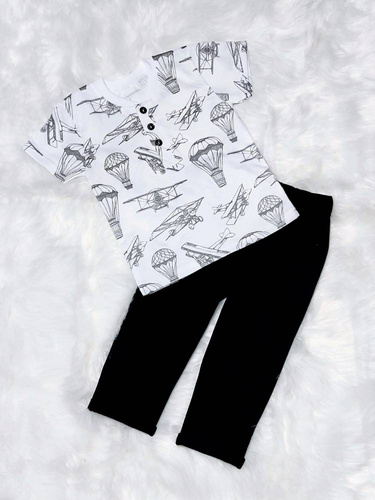 Aviator Koszulka dziecięca krótki rękaw Bambarillo biały