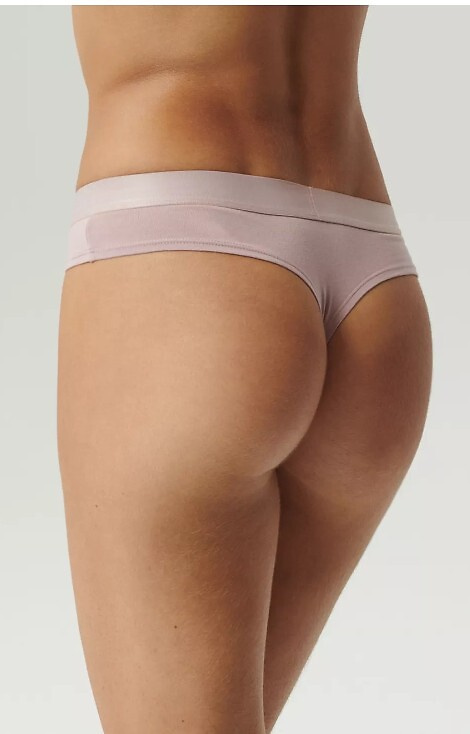 3CLP-013 Thongs Stringi damskie Atlantic - beżowe-rose-zielony