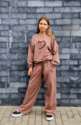 Gaja Spodnie dziecięce Bambarillo brązowy | Dresowe, bawełniane i elastyczne