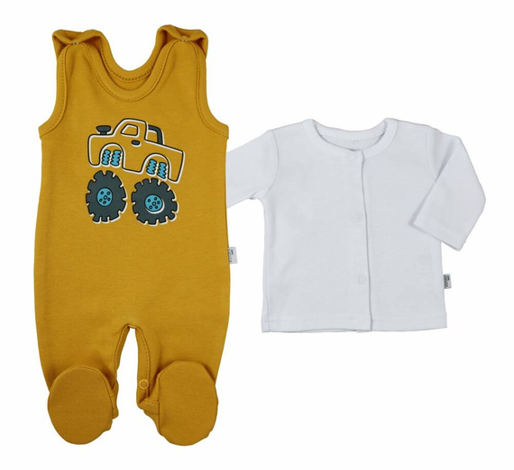 Olivier Komplet niemowlęcy Koala - musztardowy