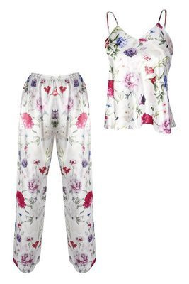 DK-KI Flowers Komplet Damski Piżama DKaren - 5 biały