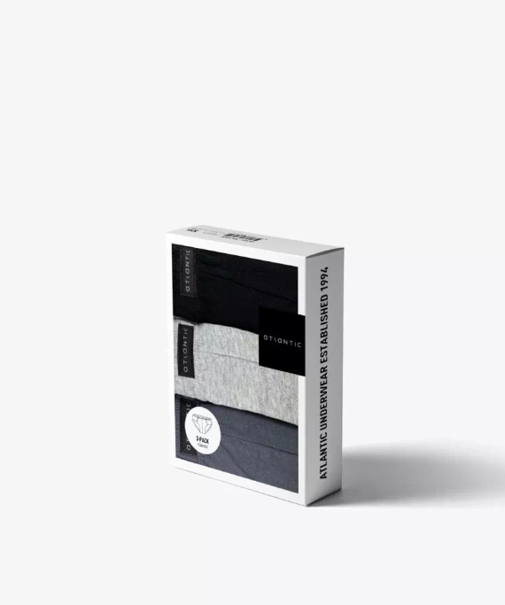 3BMP-006 A'3 Slipy męskie Atlantic grafitowy-szary melanż 