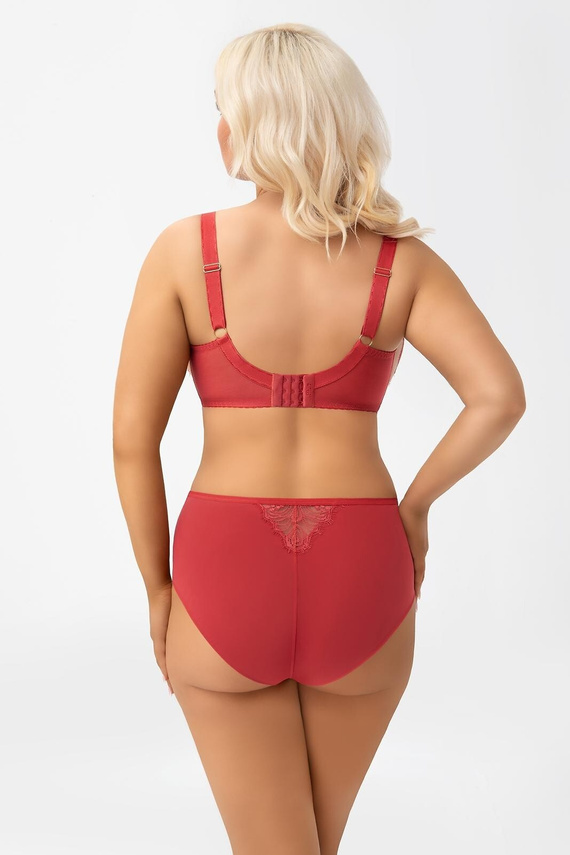 Biustonosz soft Gorsenia G 008 Flavia rudy koronkowy duży biust
