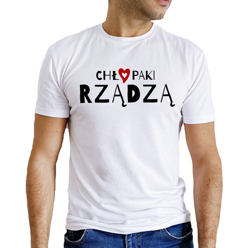 "CHŁOPAKI RZĄDZĄ" koszulka męska Moocha czarny 