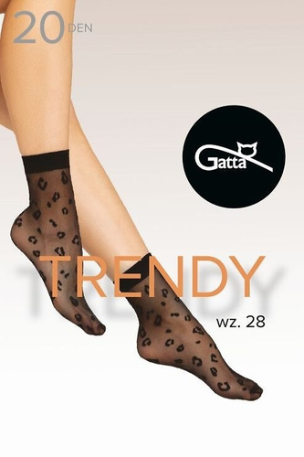 Skarpetki Trendy wz.28 20 den Gatta DAINO NERO– cętki, nieuciskający ściągacz
