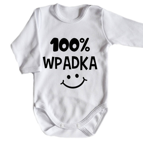 "100% WPADKA" Body długi rękaw Moocha czerwony 