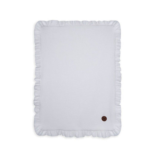 Biały Kocyk muślinowy dla niemowlaka Makaszka 