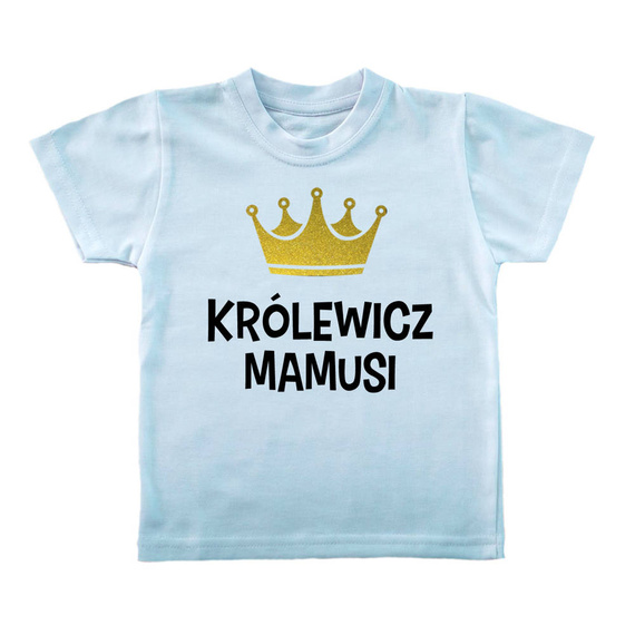  "KRÓLEWICZ MAMUSI" Koszulka dziecięca krótki rękaw Moocha biały 
