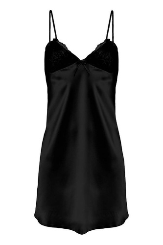 Agnes Halka satynowa koszulka damska DKaren - Czarny