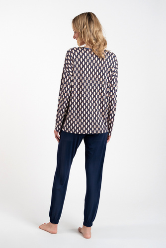 Milda Piżama Damska długi rękaw, długie spodnie Italian Fashion