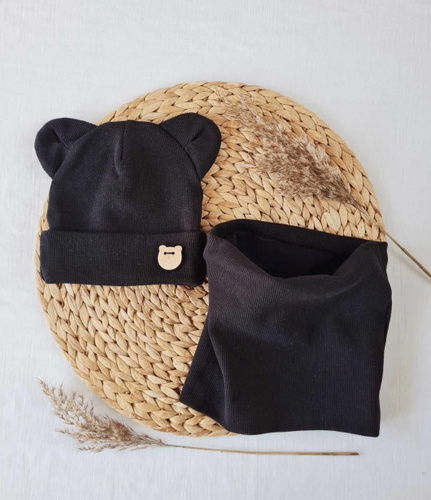 2415P Bandito boy Czapka prążek podwójna Marija - czarny