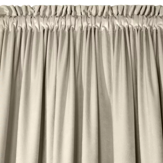 Melanie Zasłona welurowa na taśmie Eurofirany kremowy