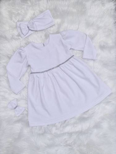 Amelka sukienka długi rękaw Bambarillo biały