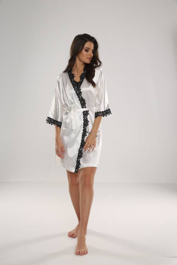 929 Kleoree Szlafrok damski De Lafense - pearl