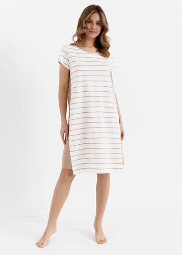 451  Koszula Nocna Cana - ecru cappuccino