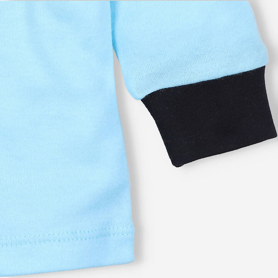 ABN-2936/TUR Summer Robots Bluzka z bawełny organicznej Nini turkusowy