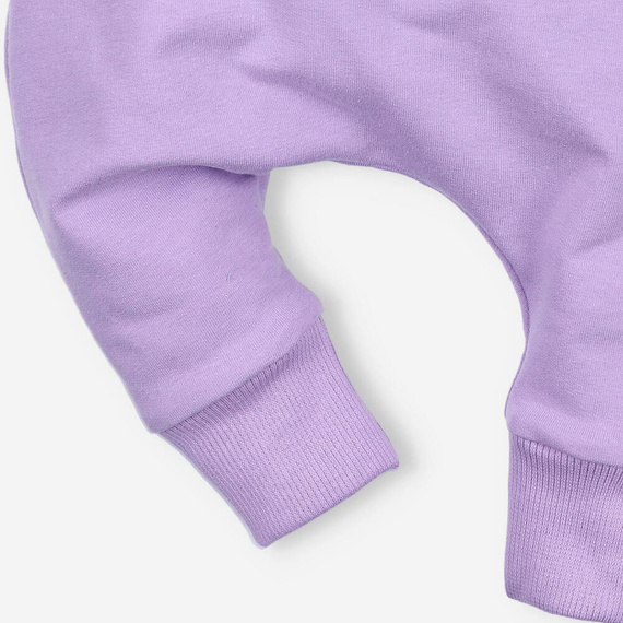 ABN-4518/LIL Spodnie dresowe z bawełny organicznej Nini liliowy