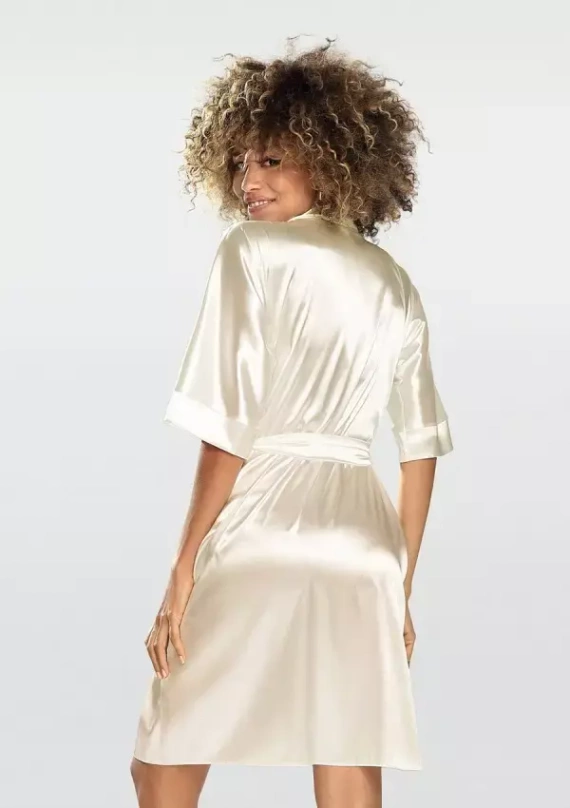 100 Podomka Szlafrok Damski Dkaren - jasny ecru