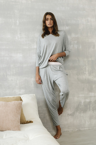 Styl Komplet Damski 3/4rękaw, dł.spodnie Italian Fashion melanż