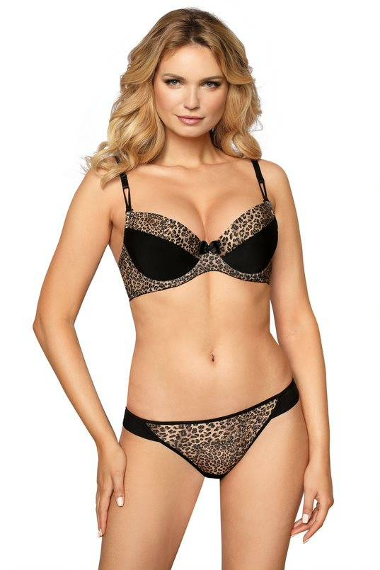 Zoje Biustonosz push-up Róża - czarny