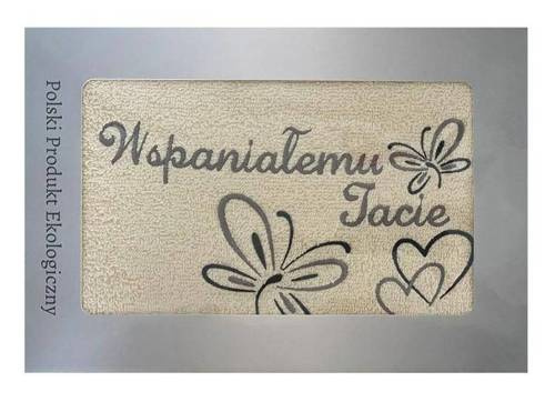 2337114 Wspaniałemu Tacie ręcznik Prezent dla Taty Extrapościel kremowy