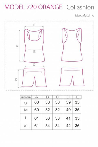 MODEL 720 Piżama damska CoFashion Marc Massimo - niebieski 