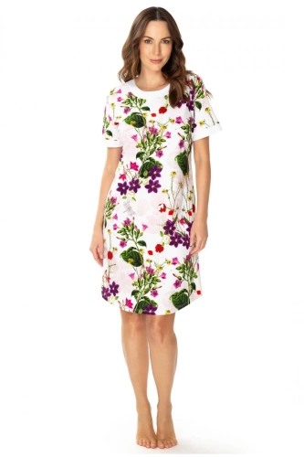 86669 Nataly Koszula nocna Mewa druk kwiaty 