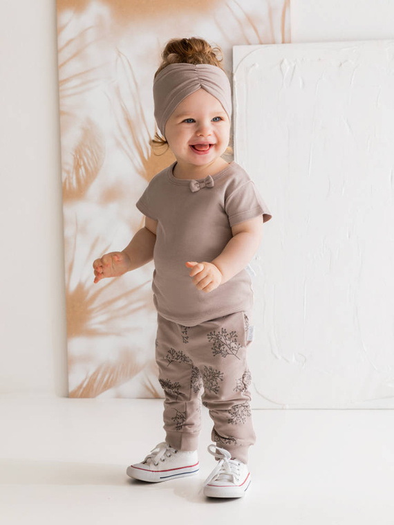 183138 Bluzka bawełniana z krótkim rękawem "Gaja" Nicol - beżowy