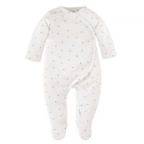 Hello Pajac niemowlęcy wiązany Pinokio - ecru słoneczka