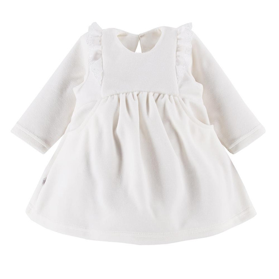 Ceremony Sukienka welurowa Eevi - ecru