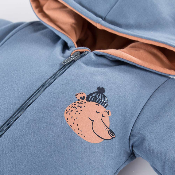 Jump Pajac dresowy z kapturem Eevi - niebieski