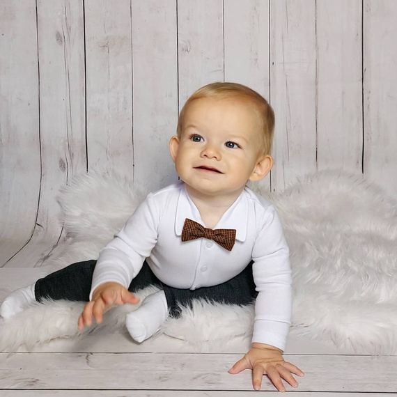 Miłosz Body z długim rękawem Bambarillo biały 