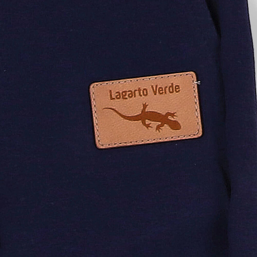 KAR-0032/GRA Spodnie dresowe dla chłopca Lagarto Verde - granatowy