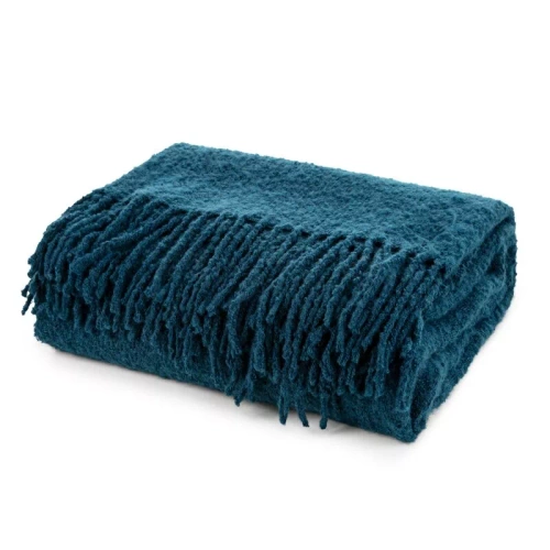 Bela Koc narzuta imitująca buklę Eurofirany granatowy