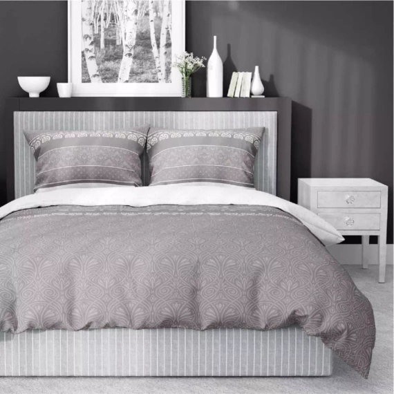 4823 B Home Satin Pościel satynowa ornamenty Detexpol beżowy  