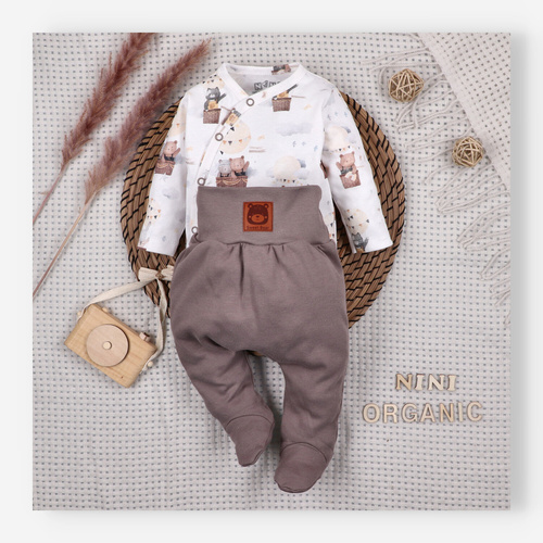 ABN-5651 Bawełniane body kopertowe Balloon Friends Nini organic 100% PL produkcja