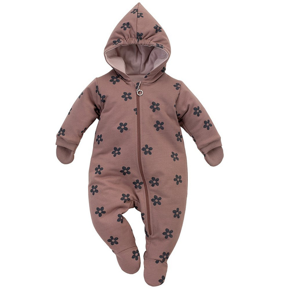 Happiness Kombinezon dla dziewczynki w kwiatki Pinokio ciemny róż/druk