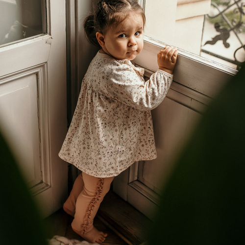 Bloom Legginsy prążkowane Eevi - beżowe