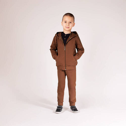 169546 Bluza dresowa z kapturem Nicol - brązowy