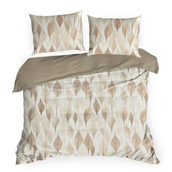 Pościel kwiatowa Dafne Design 91 dwustronna miękka z zamkiem elegancka brązowa