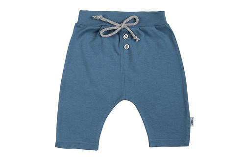 10226N "BLUE SEA" Spodnie niemowlęce 3/4 Makoma niebieski kotwice