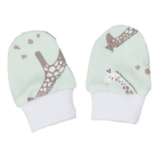 Żyrafki łapki niedrapki rękawiczki Martex miętowy