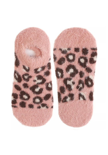 Baleriny damskie Moraj CDC 350-538 ABS – puchate, antypoślizgowe, w panterkę