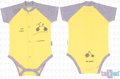 Body rozpinane krótki rękaw "BIKE" niebieski Terjan