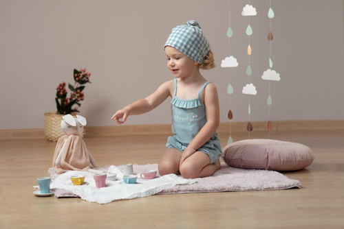 Sweet Cherry Chustka niemowlęca Pinokio - zielony kratka